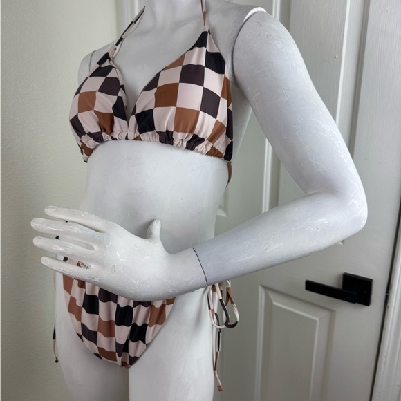 ZAFUL Halter Bikini for Women Triangle Bikini Sets Tie Side High Cut Size 10. - Picture 1 of 10